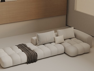 Three-seat sofa 3d model