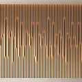 Elegant Modern Background Wall With Vertical Copper Slats And Luxury Design 3d model
