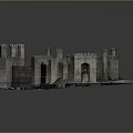 Detailed Medieval Castle 3D Model With Towers Walls And Green Courtyard