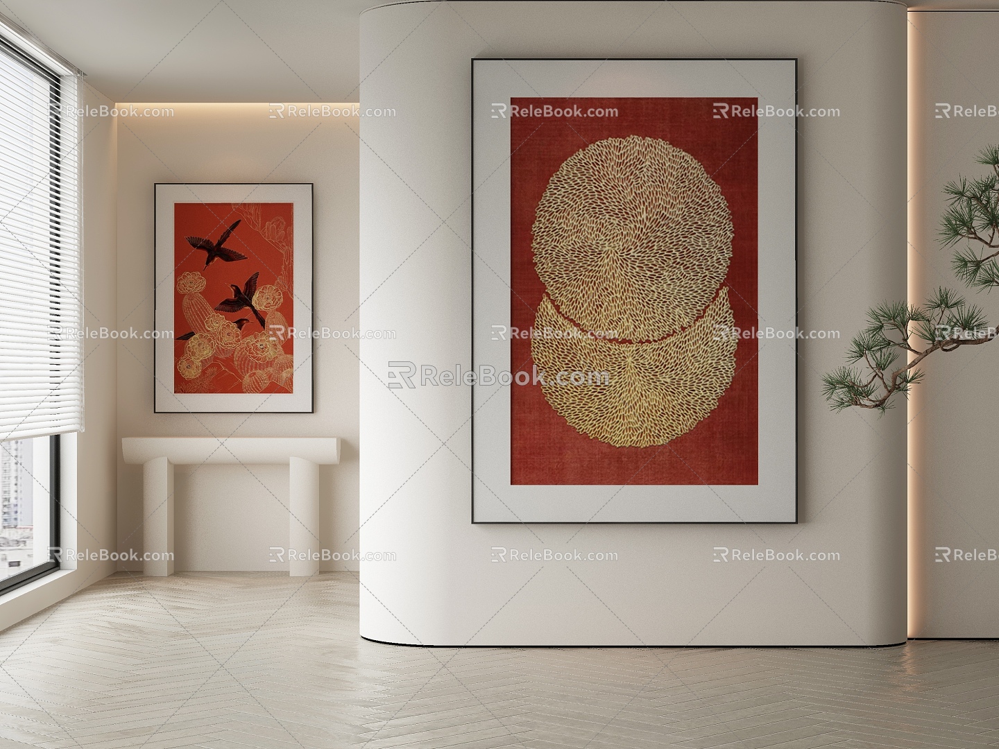 New Chinese Decorative Painting 3d model