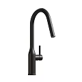 Elegant Sleek Golden Modern Faucet With Curved Spout And Single Handle Design