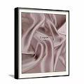 Elegant Decorative Painting With Pink Silk Background And L'espoir 2022 Text