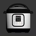 Modern Stainless Steel Electric Pressure Cooker With Digital Display And Control Panel