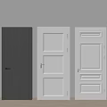 Showcasing Various Hinged Interior Doors with Different Colors and Panel Designs