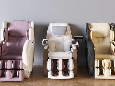 Modern Leather Massage Chair With Ergonomic Design Zero Gravity And Full Body Massage Functions 3d model
