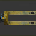 Yellow Manual Pallet Jack With Blue Handle For Industrial Material Handling