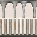 Hollow Cylinder Tree-shaped Transparent Column Cartoon Tree Hole Luminous Column Science and Technology Sense Decorative Column Gradient Perforated Column Decorative Column 3d model