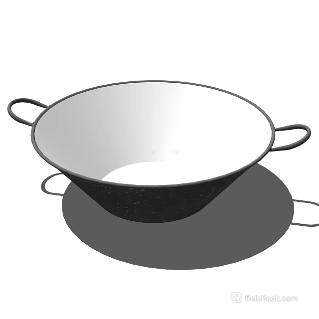 Black Bowl Shaped Washbasin With Textured Surface And Two Side Handles 3d model 
