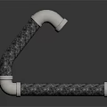 Industrial L Shaped Metal Pipe Fitting With Textured Surface And Sturdy Construction For Industrial Equipment