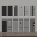 Assorted Modern Refrigerators Freezers With Various Door Styles Black Gray White Colors