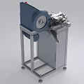 Industrial Machine with Blue Disc Digital Display and Metal Cabinet Base