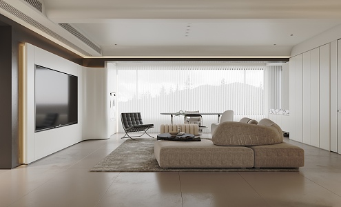 modern living room 3d model