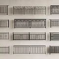 Various Metal Railings With Decorative Patterns Geometric Styles And Intricate Motifs