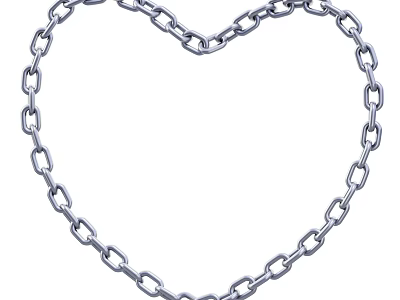 Industrial Equipment Heavy Duty Heart Shaped Steel Chain for Machinery Applications 3d model