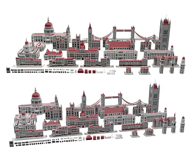 European-style castle 3d model