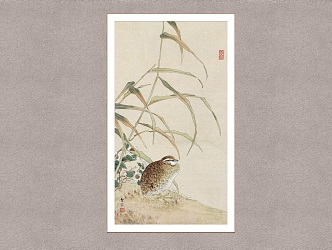 Decorative Painting Anju Figure Chen Zhifo Flower and Bird Painting 3d model