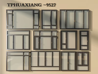 TPHUAXIANG Casement Windows Various Modern Designs With Aluminum Frames For Home Use 3d model