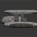 Futuristic Transport Craft With Multi Layered Streamlined Structure And Illuminated Details
