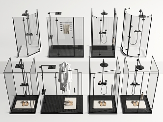 Modern shower room 3d model