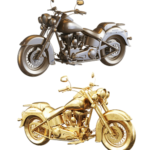 Light Luxury Motorcycle 3d model