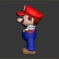 Super Mario Toy Figure With Red Hat M Logo Red Shirt Blue Overalls White Gloves