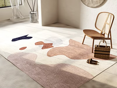 modern square carpet 3d model
