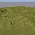 Aerial Planning of Green Hills Undulating Terrain with Grass Covered Natural Landscape