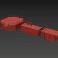 Diverse Architectural Models With Circular Structure Sloped Roofs And Chimney Details