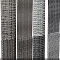 Modern Textile Panels With Various Gray Textures And Geometric Patterns 3d model
