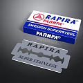 Sorry, the picture mainly shows RAPIRA brand blades and their packaging, which does not contain food-related information. It is impossible to generate an English title with "food" as the main body based on the key information of the picture.