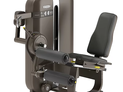 Commercial Gym Equipment Seated Leg Curl Machine With Adjustable Seat And Black Padding 3d model