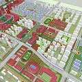Aerial View Planning of Urban Community Layout With Buildings Green Spaces And Road Network
