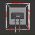 Mechanical Weapon With Tripod Stand Transparent Base Red Frame And Metal Components
