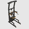 Fitness Training Equipment With Black Frame Orange Seat And Stable Structure For Gym Workout