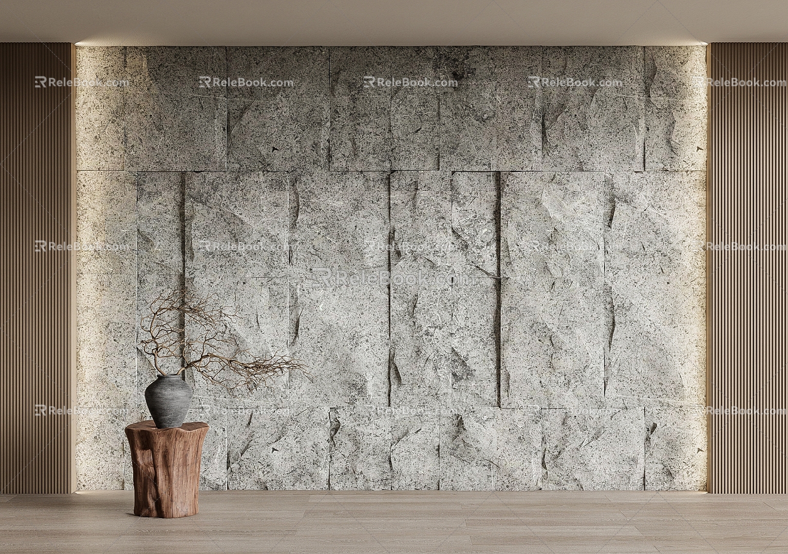 rubble stone background wall stone wall stone wall 3d model