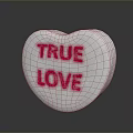 Sweet Heart Shaped Candy With TRUE LOVE Text As Romantic Sweet Treat