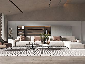 modern living room home living room 3d model