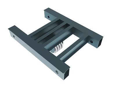 Industrial Metal Mechanical Frame Component With Spring And Support Structure 3d model