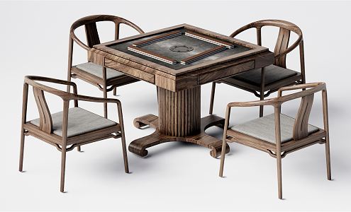 New Chinese Mahjong Table and Chair Mahjong Table 3d model