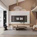 Modern Duplex Living Room Simple 3d model