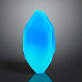 Vibrant Blue Crystal Shaped Decorative Ornament Set With Glossy Translucent Finish For Home Decor