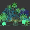Open Book With 3D Paper Cut Castle Ferris Wheel Trees And Flowers With Lighting Effect
