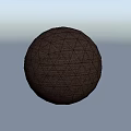 Round Brown Woven Texture Rug In Modern Indoor Room With Dark Walls And Wooden Floor