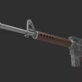 Classic Military Rifle With Wooden Stock And Metal Barrel Design Features