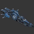 Sci-fi dreadnought ship 3d model
