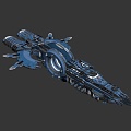 Sci-fi dreadnought ship 3d model