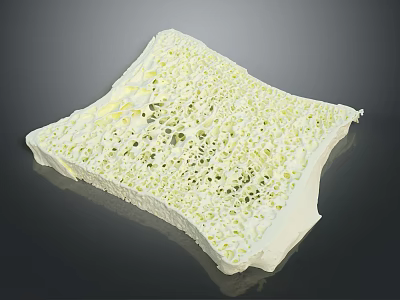 White Porous Structure With Intricate Internal Holes And Textured Surface 3d model