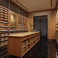 Elegant Wine Cellar Interior Design With Well Organized Racks Wooden Counter And Bottles