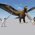 Bird Gathering 3d model