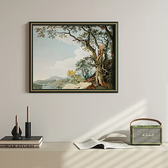 Nordic Vintage Decorative Painting Ornaments Combination 3d model